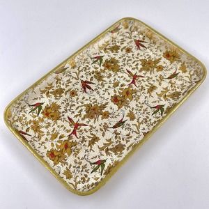 Vintage Paper Mache Serving Trays Set Of 3 Snack Platter Tip Alcohol Proof Japan